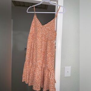 Large pink lily dress